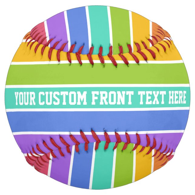 Balle De Softball Rainbow Colours softball personnalisé (Devant)