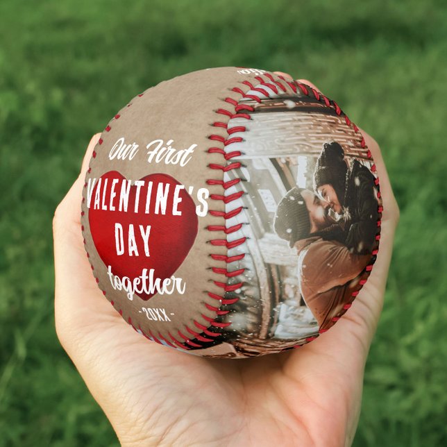 Balle De Softball Red Heart Our First Valentine's Together 2 Photo (Créateur téléchargé)