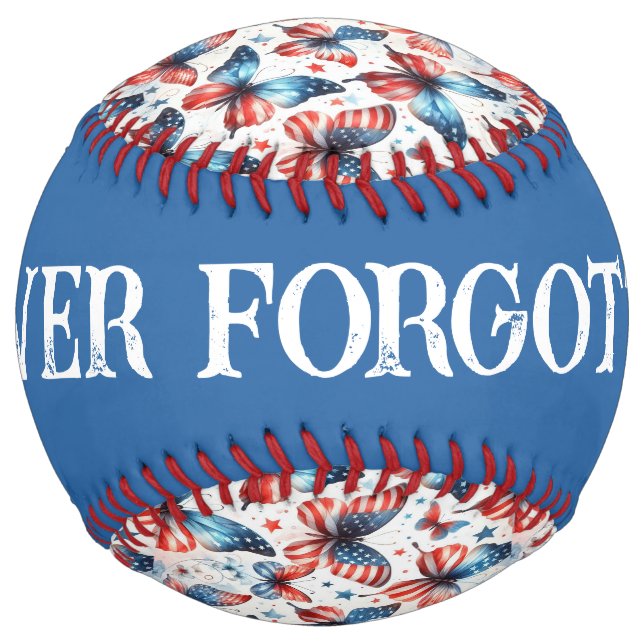 Balle De Softball Remembering Our Heros (customize) (Dos)