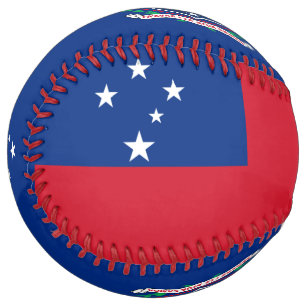Balle De Softball Samoa Drapeau et blason Patriotique