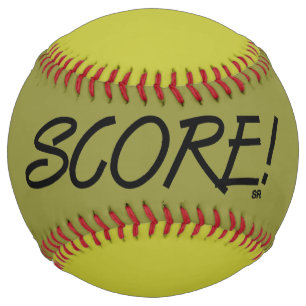 Balle De Softball Score kaki et or softball