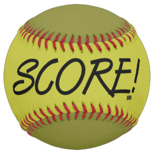 Balle De Softball Score or et kaki softball