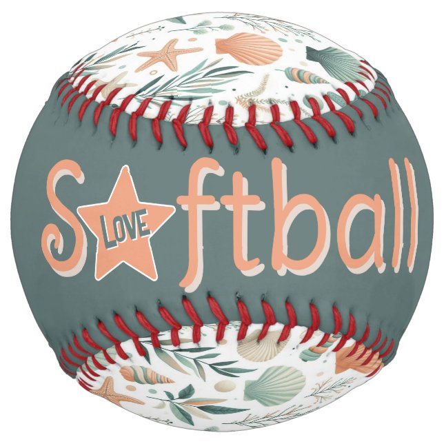 Balle De Softball Serene Sealife (personalize) (Dos)