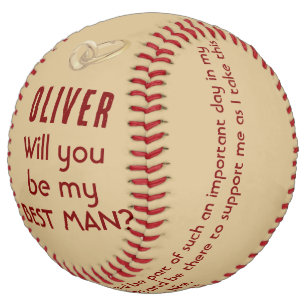 Balle De Softball Serez-vous mon témoin Nom personnalisé