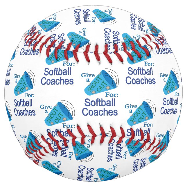 Balle De Softball Shout Out pour les entraîneurs de softball (Devant)