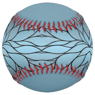 Balle De Softball Sky Blue Hues Creative Leave Motif