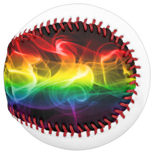 Balle De Softball SlipperyJoe's fumée vif arc-en-ciel célébré