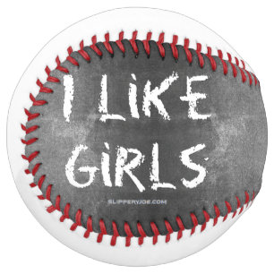 Balle De Softball SlipperyJoe's J'aime les filles tableau noir sale