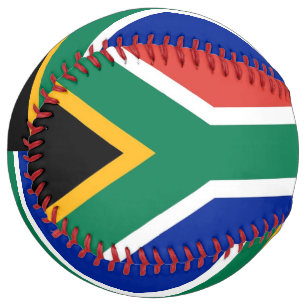 Balle De Softball Softball patriotique avec drapeau d'Afrique du Sud