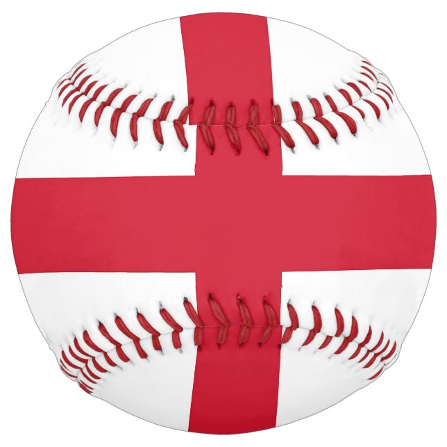 Balle De Softball Softball patriotique avec drapeau d'Angleterre (Devant)