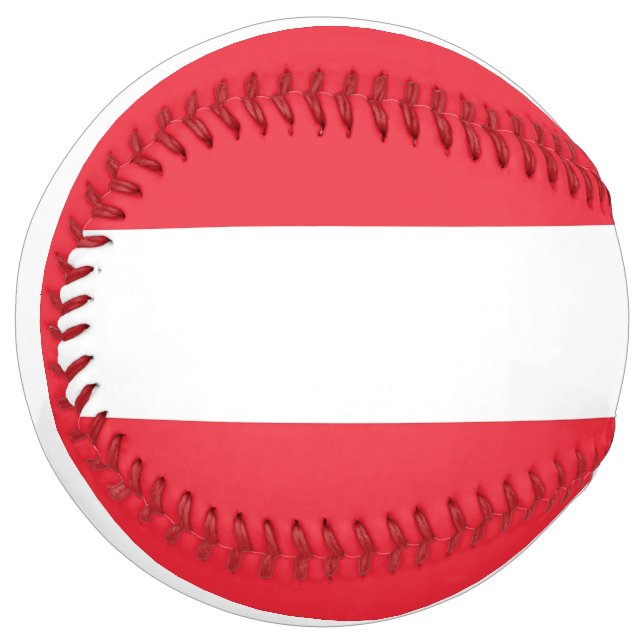 Balle De Softball Softball patriotique avec drapeau d'Autriche (Devant gauche)