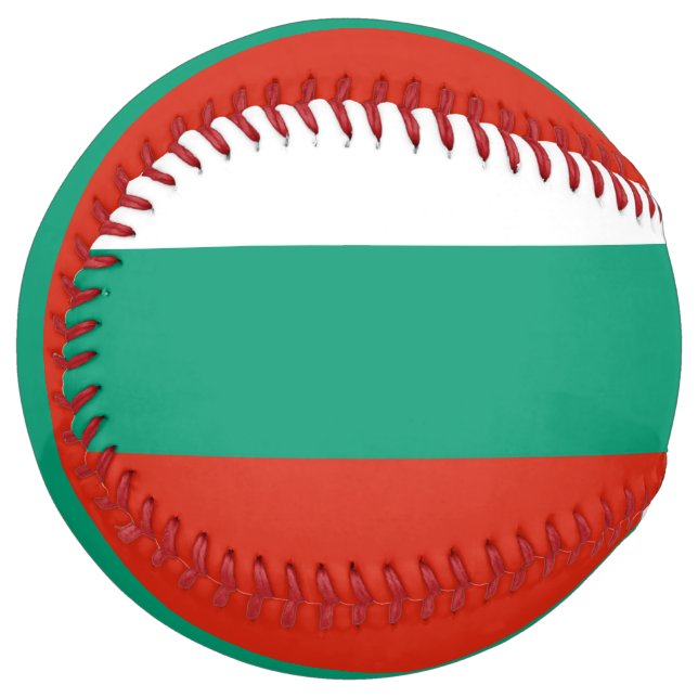Balle De Softball Softball patriotique avec drapeau de la Bulgarie (Devant gauche)
