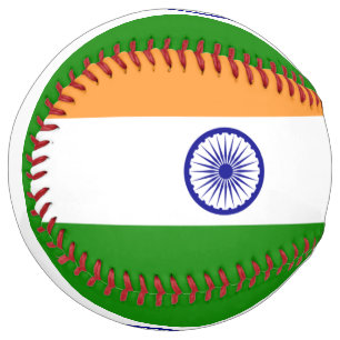 Balle De Softball Softball patriotique avec drapeau de l'Inde