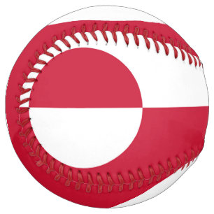 Balle De Softball Softball patriotique avec drapeau du Groenland