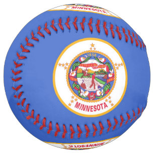 Balle De Softball Softball patriotique avec drapeau du Minnesota, Ét
