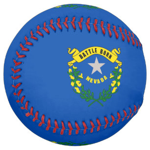 Balle De Softball Softball patriotique avec drapeau du Nevada, USA