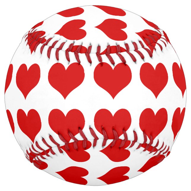 Balle De Softball Softball Red Hearts (Devant)