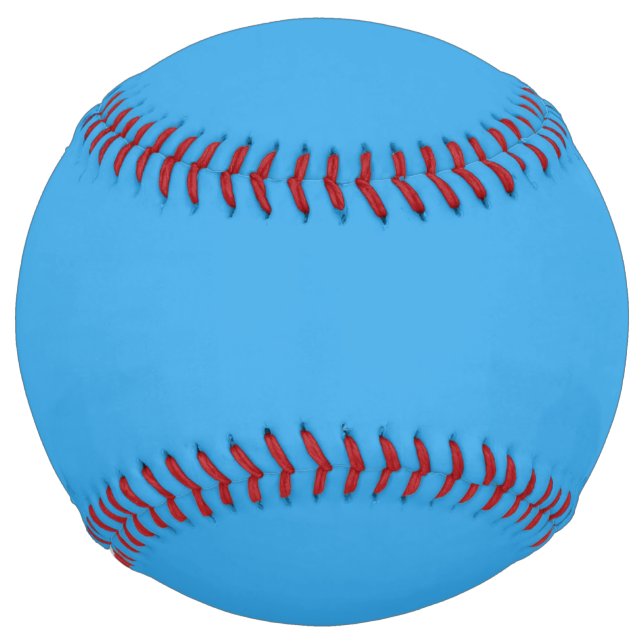 Balle De Softball Solide curieux bleu clair (Devant)