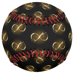 Balle De Softball Symbole d'infini doré