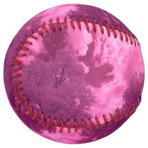 Balle De Softball Teintes Roseâtres Nuage Infrarouge