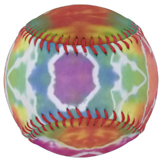 Balle De Softball teinture à cravate softball arc-en-ciel mandala