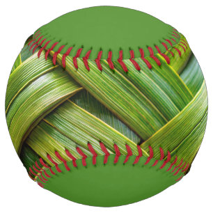 Balle De Softball Tissu de bambou vert frais