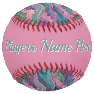 Balle De Softball Vagues de Sirène (personnalisées)