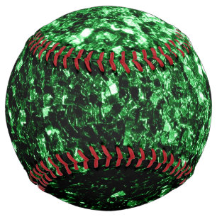 Balle De Softball Vert foncé faux paillettes scintille brillant