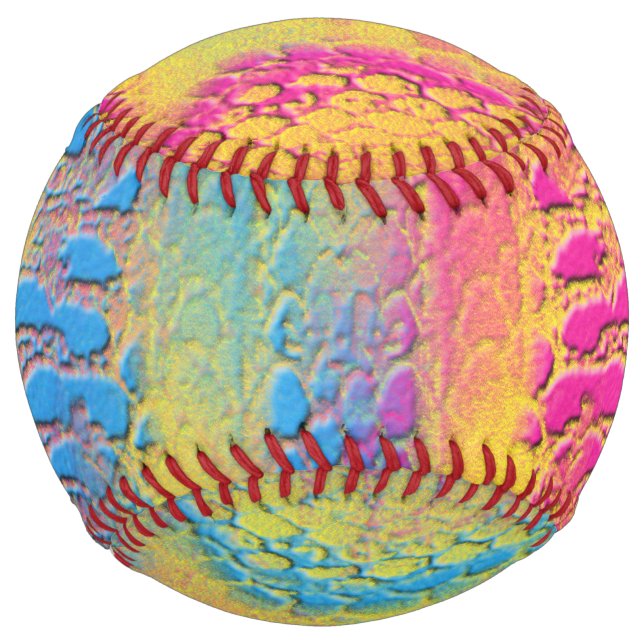 Balle De Softball VIOLET LACE - numérique - art fractal - (Devant)