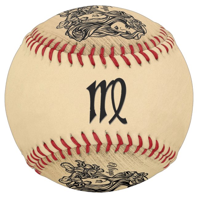 Balle De Softball Virgo Zodiac Rustique (Devant)
