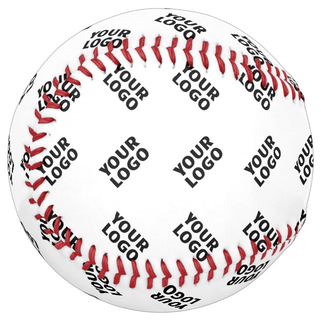 Balle De Softball Votre logo | Motif répété de substitution simple (Devant gauche)
