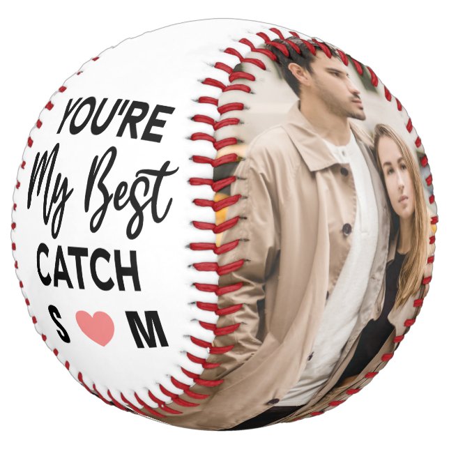 Balle De Softball Vous êtes mes meilleurs couples à attraper 2 Photo (Incliné)