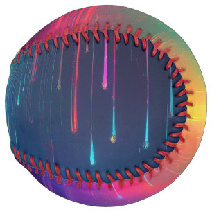 Balle De Softball Voyage en goutte arc-en-ciel