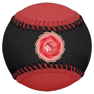 Balle De Softball Wild Wolf Whirling black and red sofball