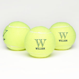 Balle de tennis à monogramme personnalisé en gras