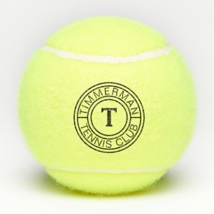 Balle de tennis à monogramme personnalisé - Nom du