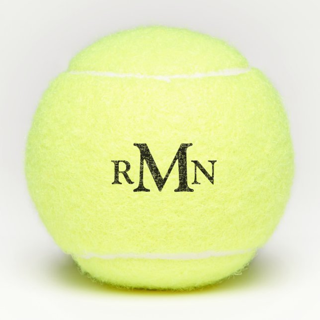 Balle de tennis faite sur commande de monogramme (Devant)