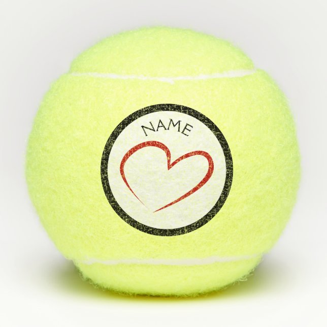 Balle de tennis NOMMÉE FAITE SUR COMMANDE (Devant)