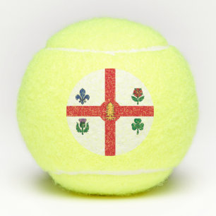 Balle de tennis patriotique avec drapeau de Montré