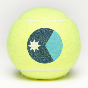 Balle de tennis patriotique avec le drapeau du Min