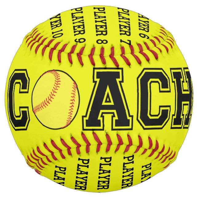 Balle entraîneur de softball personnalisée - saiso (Devant)