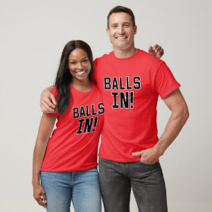Bälle herein! Unten kommen! - auf Rot (2-Sided) T-Shirt