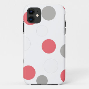 Bälle Kreise Muster Grau Weiß Korallen Pink Case-Mate iPhone Hülle