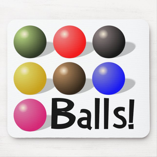 Bälle Mousepad für Snooker Spieler und ALLE! (Vorne)