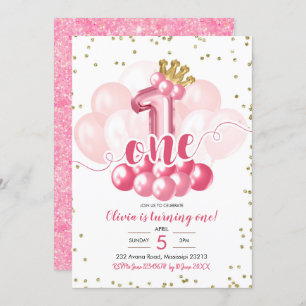 Balle rose de la Couronne première invitation anni