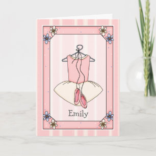 Balle rose douce Carte de voeux personnalisée