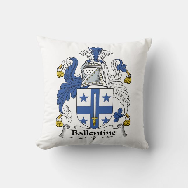Ballentine Familienwappen Kissen (Vorderseite)