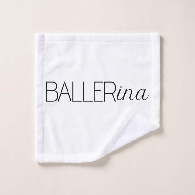 "Baller" Ballerina Waschlappen (Waschlappen)
