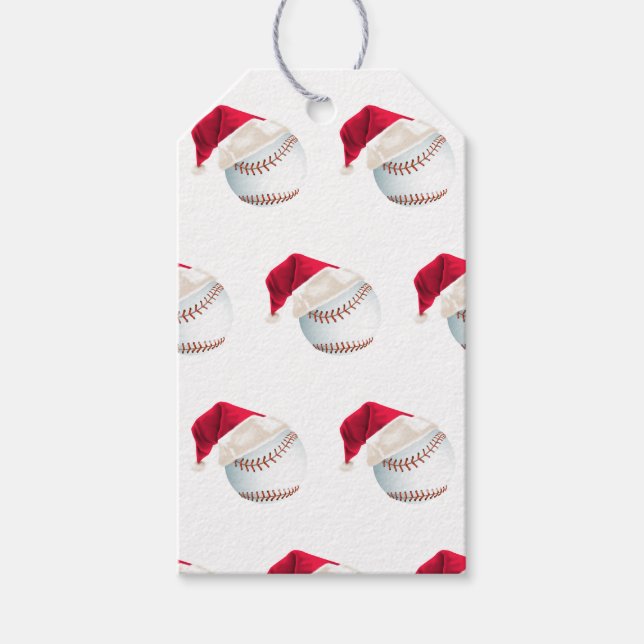 Baller Christmas Baseball Santa Sports Geschenkanhänger (Vorderseite)
