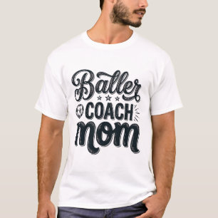 Baller Coach Mom Vintage Fußball Shirt Design_1